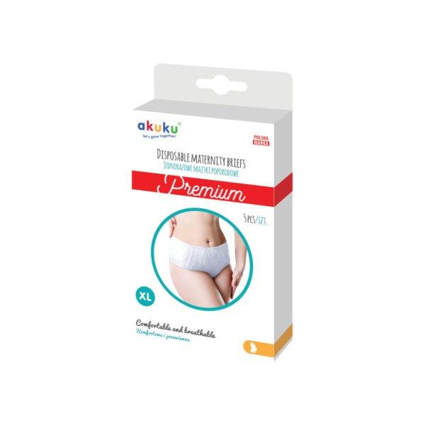 Akuku - Bugyi szülés utáni, eldobható, PREMIUM, 5 db, XL