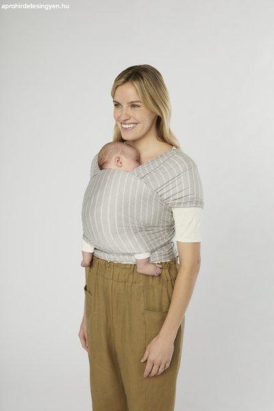 Ergobaby Aura Sustainable Knit Hordozókendő: Grey Stripes / Szürke csíkos