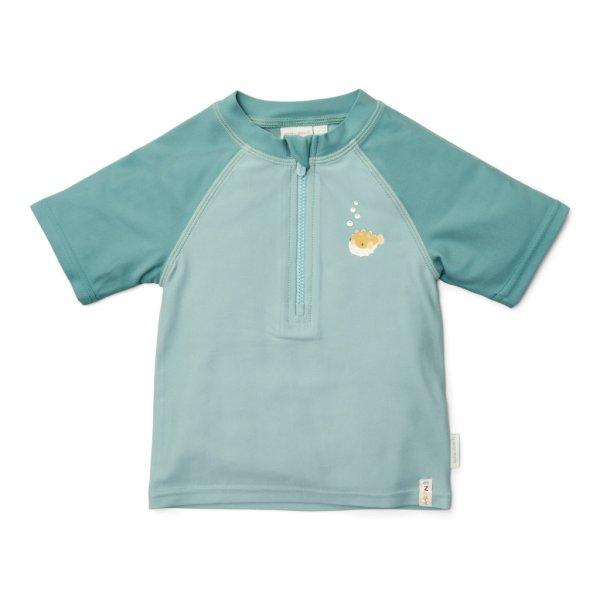Little Dutch rövid ujjú úszó póló Seashells Surf Blue - 98/104