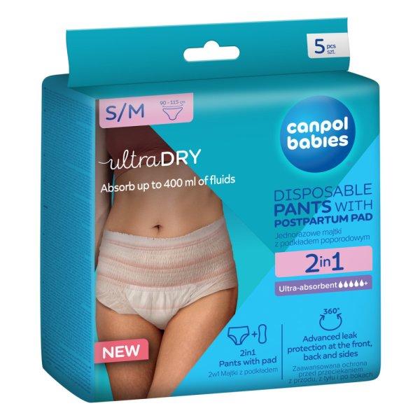 Canpol babies 2az1ben szülés utáni pelenka S/M 5db