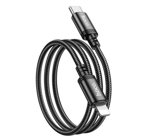 HOCO X89 adatkábel (Type-C - lightning, 20W, gyorstöltő, 100cm) FEKETE