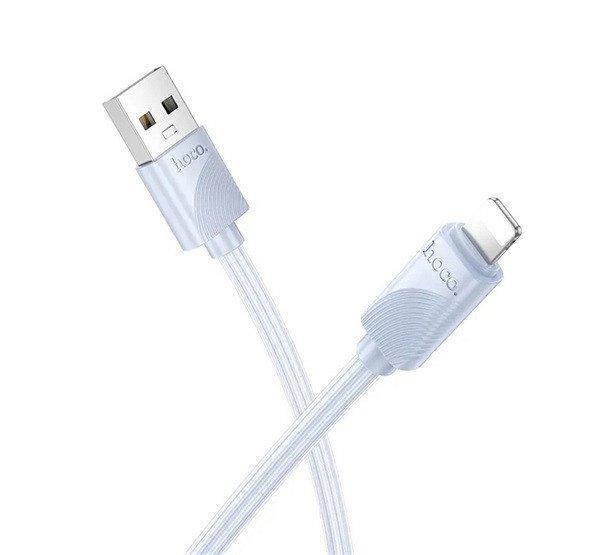 HOCO X114 adatkábel (USB - lightning, 2.4A, gyorstöltő, 100cm) VILÁGOSKÉK