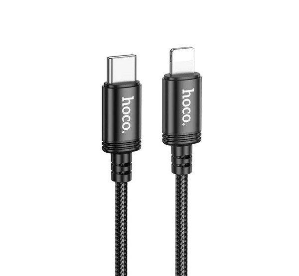 HOCO X89 adatkábel (Type-C - lightning, 27W, PD gyorstöltő, 200cm) FEKETE