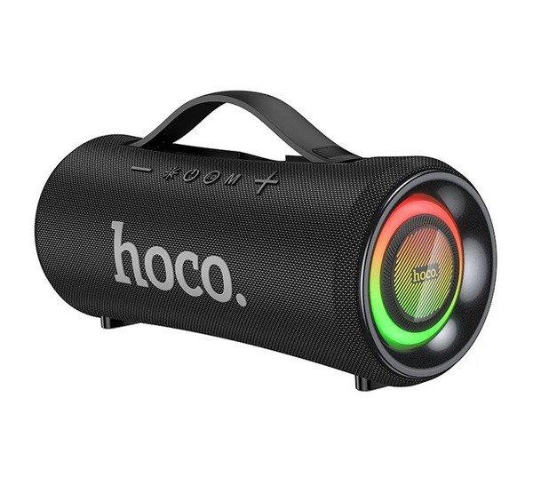 HOCO HA10 bluetooth hordozható hangszóró (v5.4, 2x20W, TF/microSD
kártyaolvasó, FM rádió, AUX, LED világítás) FEKETE