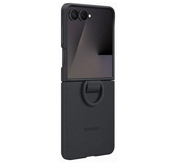 SAMSUNG szilikon telefonvédő (telefongyűrű) FEKETE Samsung Galaxy Z Flip6
(SM-F741), Galaxy Z Flip7 FE (SM-F761)