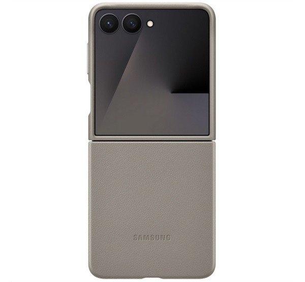 SAMSUNG műanyag telefonvédő (ECO vegán bőr hátlap) SZÜRKE Samsung Galaxy
Z Flip7 (SM-F766)