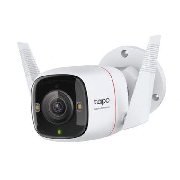 TP LINK Tapo C325WB kültéri biztonsági Wi-Fi kamera 2K QHD, 4MP, IP66,
ColorPro, Night Vision, fehér