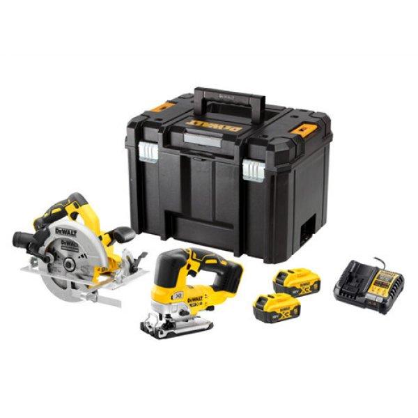  Dewalt 18V XR szénkefe nélküli kombinált készlet – 2 × 5,0 Ah +
ajándék DEWALT munkavédelmi cipő (részletek a leírásban)