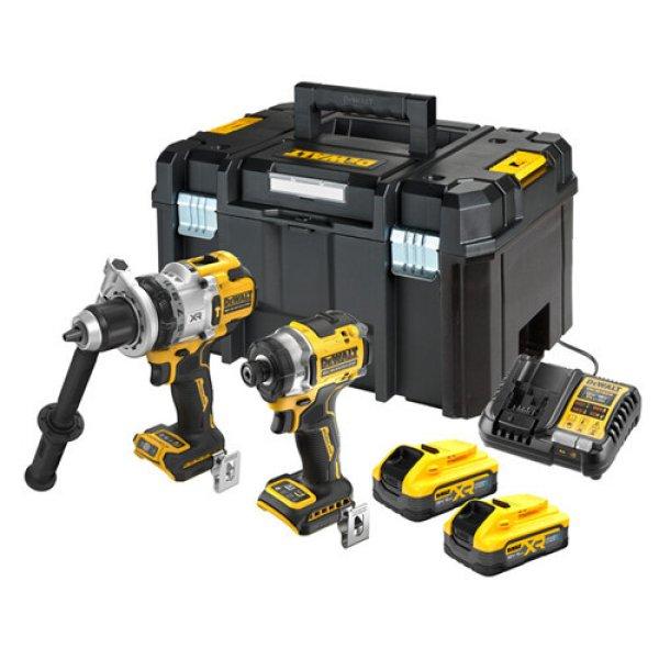 DEWALT18V XR szénkefenélküli gépszet (DCD1007 + DCF860 + 18V/2x5,0Ah
PowerStack) Tstak + ajándék munkavédelmi cipő (részletek a leírásban)