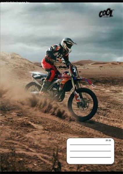 Füzet, tűzött, A5, vonalas, 32 lap, 4-8. osztály, COOL BY VICTORIA
"Motocross", "21-32"