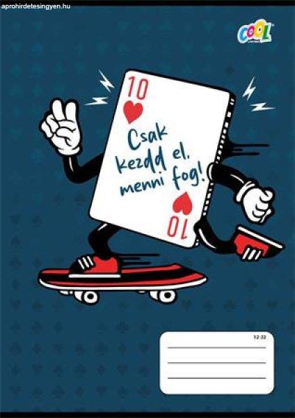 Füzet, tűzött, A5, vonalas, 32 lap, 3. osztály, COOL BY VICTORIA
"SzívTíz", "12-32"