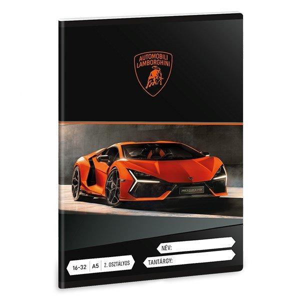Füzet vonalas ARS UNA A/5 32 lapos 16-32 2. osztályos Lamborghini
narancssárga