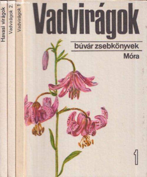 3db búvár zsebkönyv: Vadvirágok 1. + Vadvirágok 2. + Havasi virágok - 