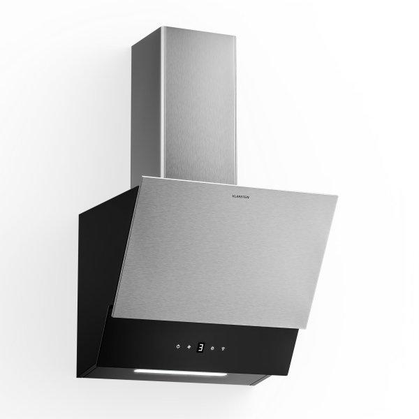 Klarstein Verosteel páraelszívó, Elegáns, minimalista, nagy
teljesítményű, A energiaosztály, 624 m³/h, 45 cm