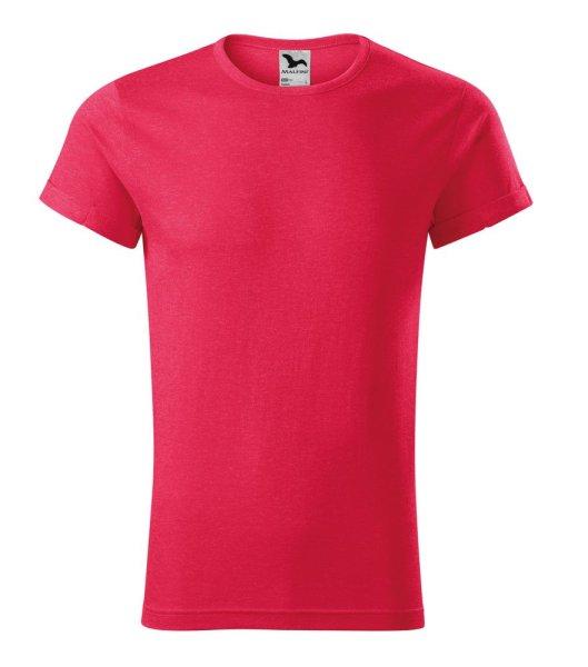 MALFINI Férfi póló Fusion - Piros melírozott | XL