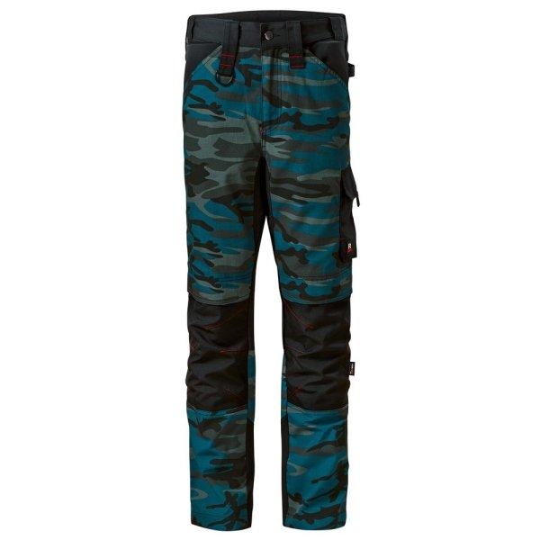 MALFINI Férfi munkavédelmi nadrág Camo Vertex - Terepszínű olajzöld | 62