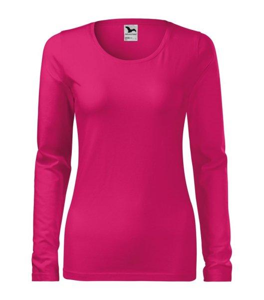 MALFINI Női hosszú újjő póló Slim - Málnaszín | XL