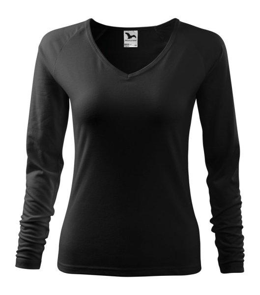 MALFINI Női hosszú újjú póló Elegance - Fekete | XS