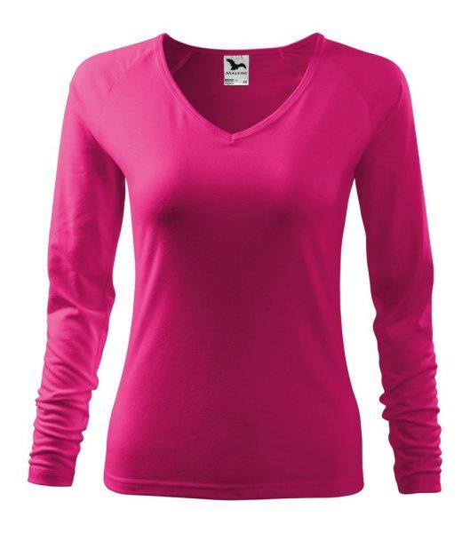 MALFINI Női hosszú újjú póló Elegance - Málnaszín | XL