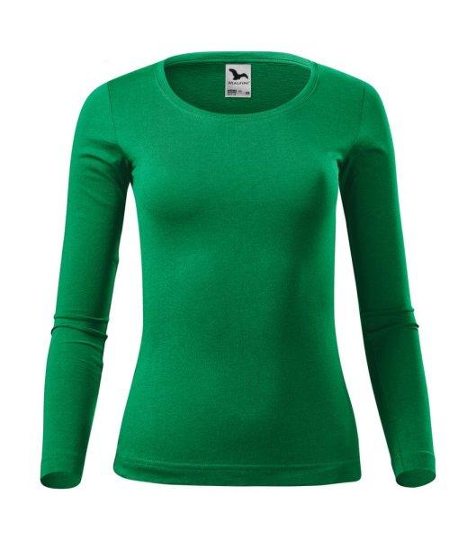 MALFINI Női hosszú ujjú póló Fit-T Long Sleeve - Középzöld | XS
