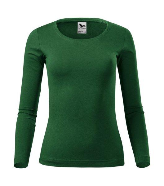 MALFINI Női hosszú ujjú póló Fit-T Long Sleeve - Palackzöld | XS