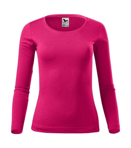 MALFINI Női hosszú ujjú póló Fit-T Long Sleeve - Málnaszín | XS
