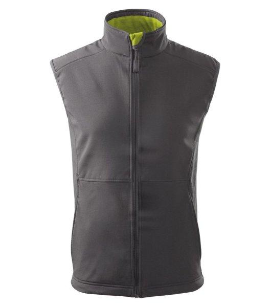 MALFINI Férfi softshell mellény Vision - Acélszürke | S