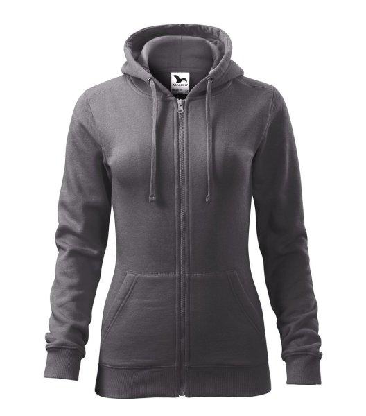 MALFINI Női felső Trendy Zipper - Acélszürke | XS