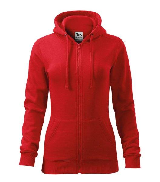 MALFINI Női felső Trendy Zipper - Piros | XS