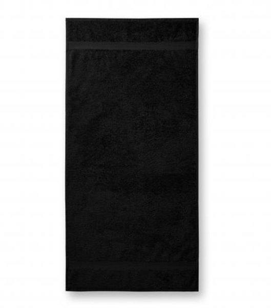 MALFINI Terry Bath Towel fürdőlepedő - Fekete | 70 x 140 cm