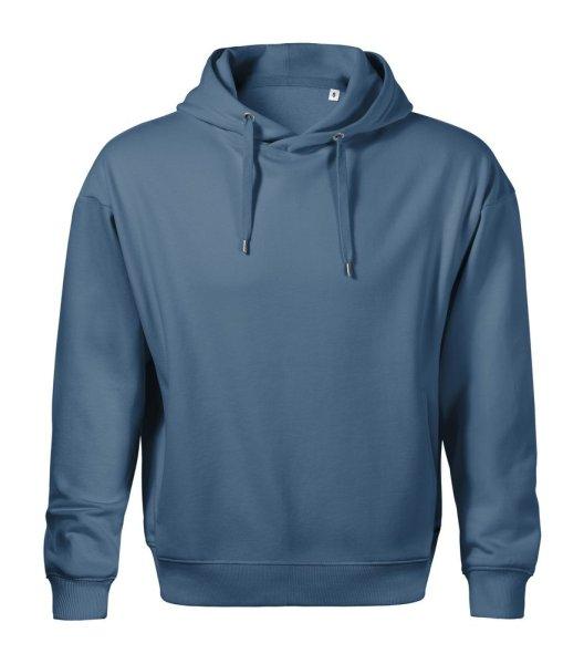 MALFINI Férfi kapucnis pulóver Moon - Denim | S