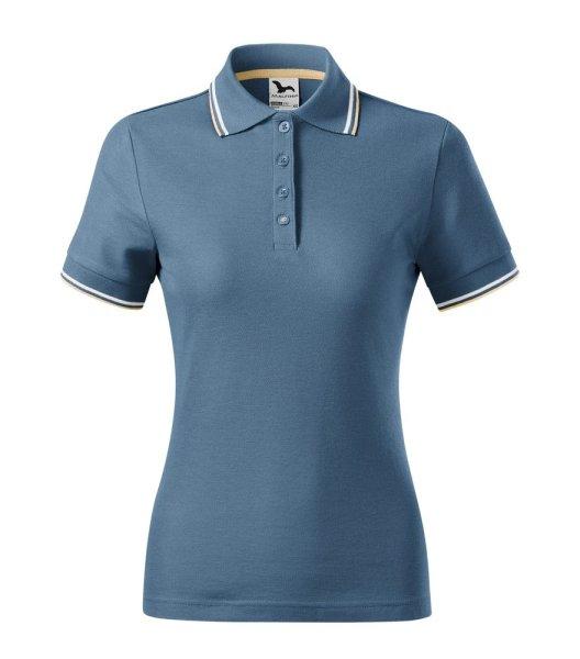 MALFINI Női galléros póló Focus - Denim | L