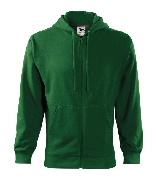 MALFINI Férfi felső Trendy Zipper - Palackzöld | L