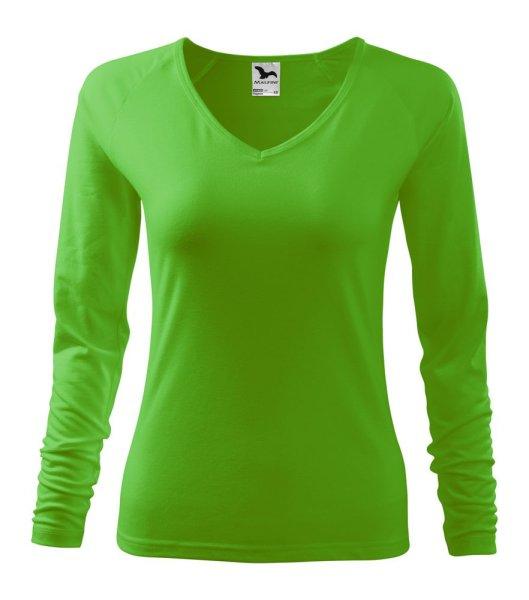 MALFINI Női hosszú újjú póló Elegance - Apple green | L