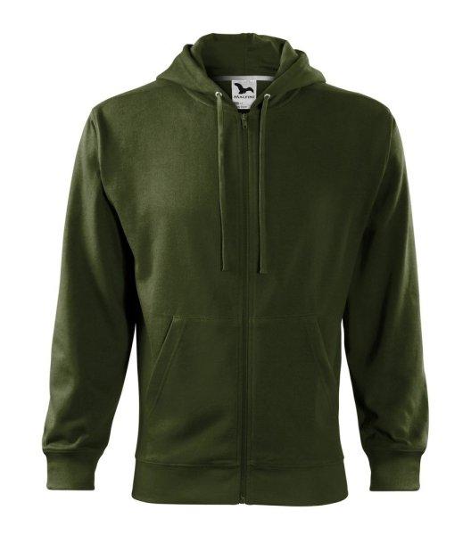 MALFINI Férfi felső Trendy Zipper - Military | L