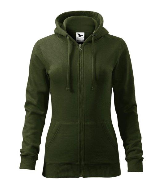 MALFINI Női felső Trendy Zipper - Military | L