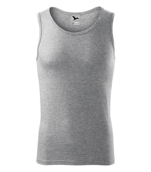 MALFINI Férfi atléta Core - Sötétszürke melírozott | 2XL