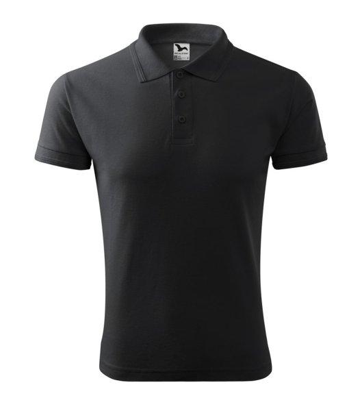 MALFINI Férfi galléros póló Pique Polo - Ebony gray | 3XL