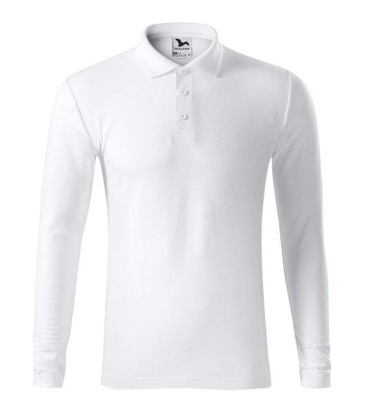MALFINI Férfi hosszú ujjú galléros póló Pique Polo LS - Fehér | 2XL
