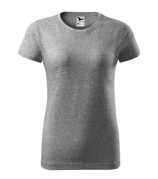 MALFINI Basic Női póló - Sötétszürke melírozott | 3XL