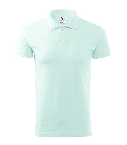 MALFINI Férfi puha galléros póló Single J. - Frost | 2XL