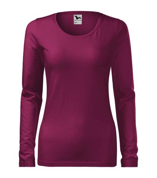 MALFINI Női hosszú újjő póló Slim - Fuksziaszín | 2XL