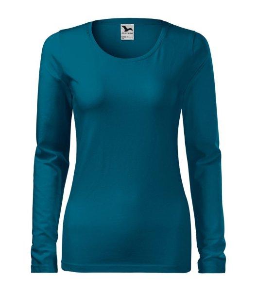 MALFINI Női hosszú újjő póló Slim - Olajzöld | 2XL