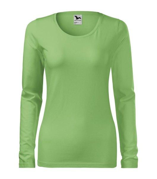 MALFINI Női hosszú újjő póló Slim - Fűzöld | 2XL
