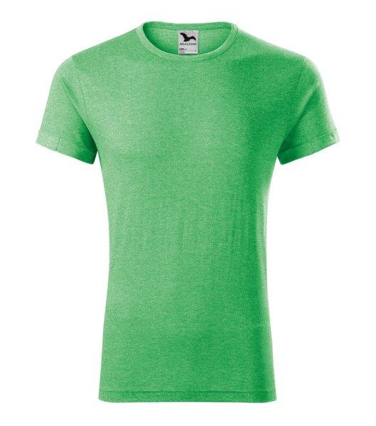 MALFINI Férfi póló Fusion - Zöld melírozott | 3XL