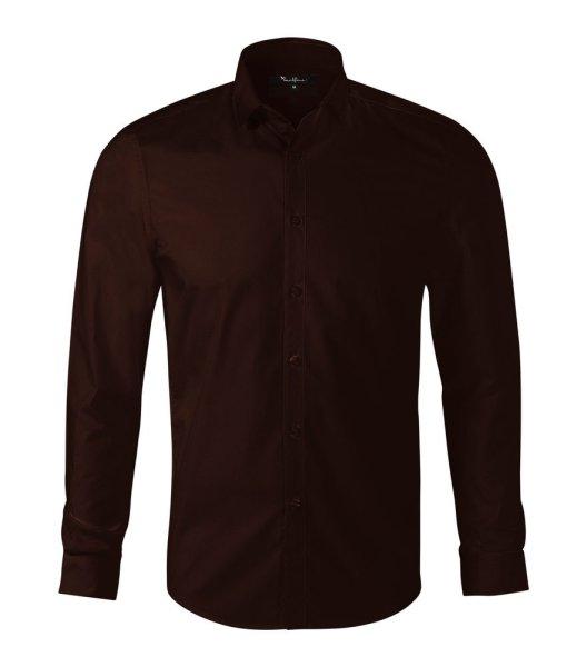 MALFINI Férfi hosszú ujjú ing Dynamic - Kávébarna | 2XL
