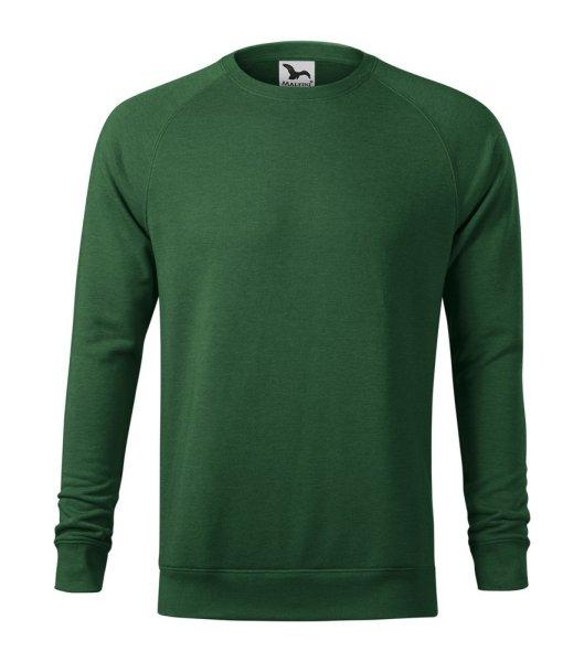 MALFINI Férfi pulóver Merger - Palackzöld melírozott | 3XL