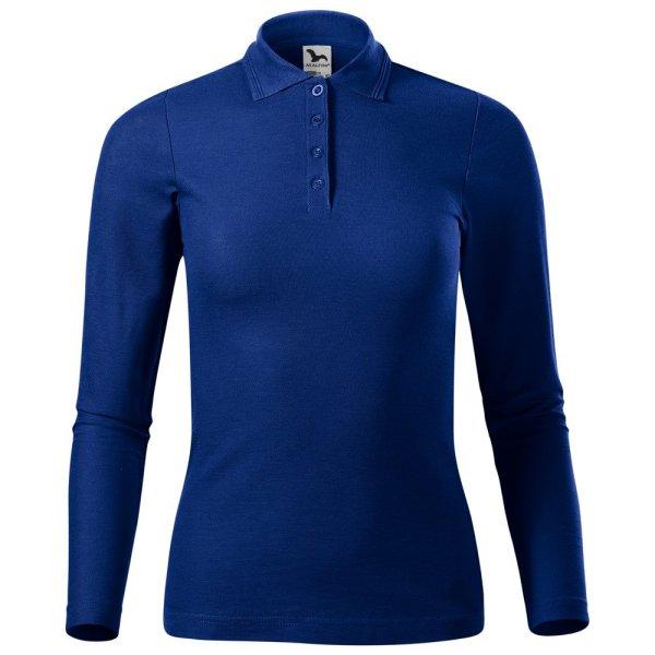 MALFINI Női hosszú ujjú póló Pique Polo LS - Királykék | 2XL