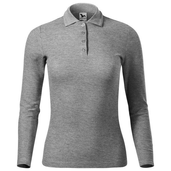 MALFINI Női hosszú ujjú póló Pique Polo LS - Sötétszürke melírozott |
2XL