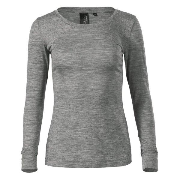 MALFINI Női hosszú ujjú póló Merino Rise LS - Sötétszürke melírozott |
2XL